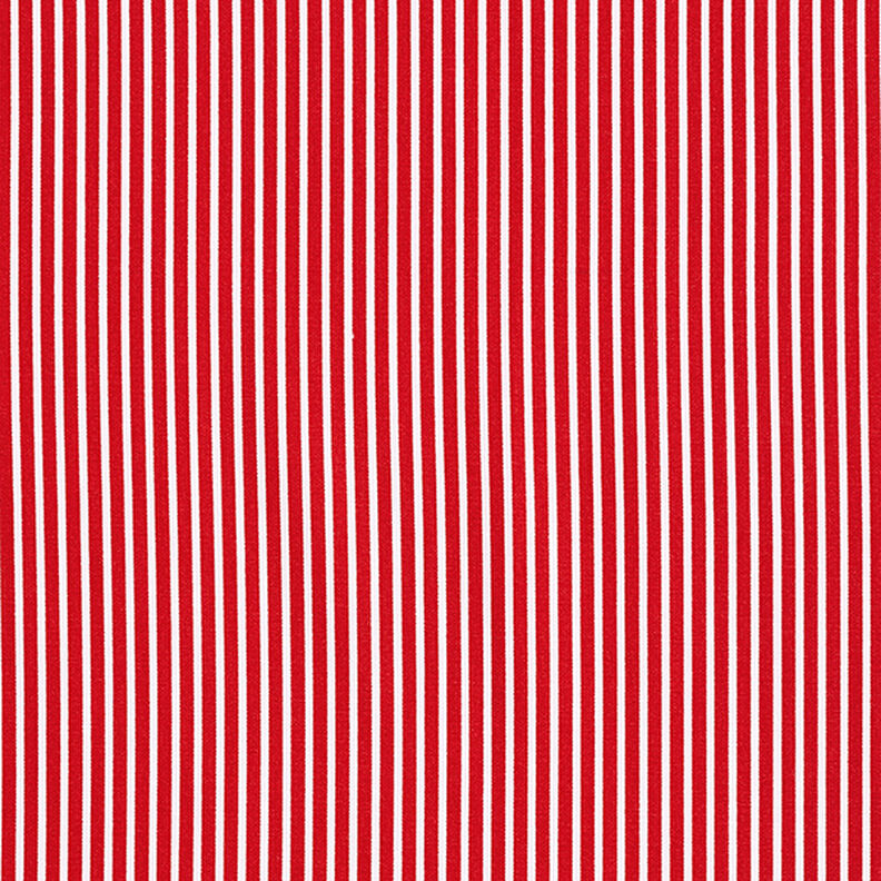 Bomuldspoplin Striber – rød/hvid,  image number 1
