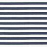 French Terry Sommersweat garnfarvede striber – uldhvid/marineblå,  thumbnail number 1