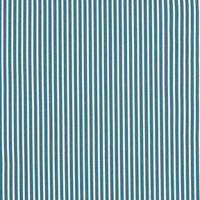 Bomuldspoplin Striber – petrol/hvid, 