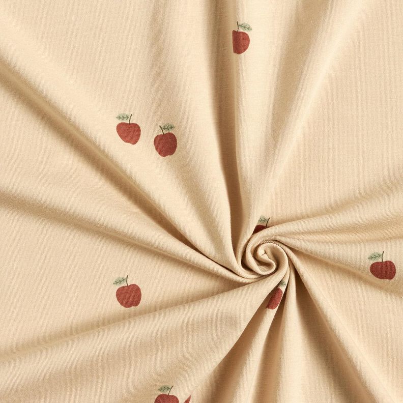 Bomuldsjersey sm&aring; &aelig;bler &ndash; sand,  image number 3