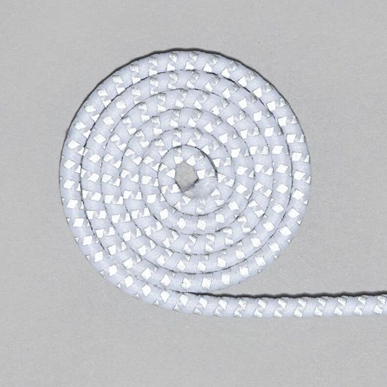 Refleks-kordel – hvid/sølv,  image number 2