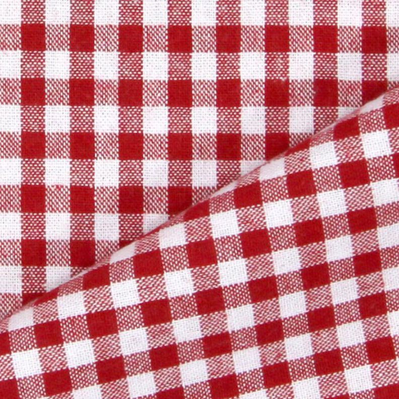 Bomuldsstof Vichy tern 0,5 cm – rød/hvid,  image number 3