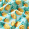 Bomuldsstof Poplin ananas – aquablå/gul,  thumbnail number 2