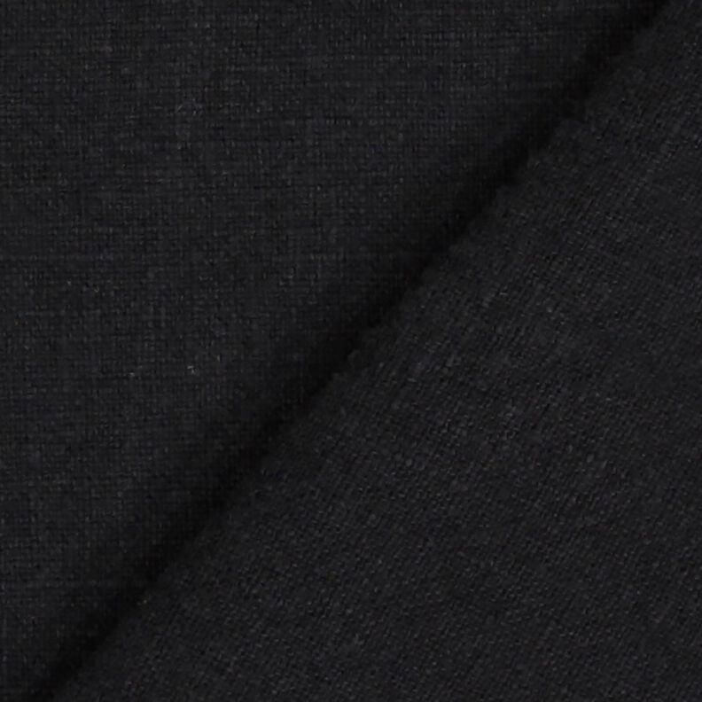 Hørstof ramie mix stonewashed, kraftig kvalitet – sort,  image number 3