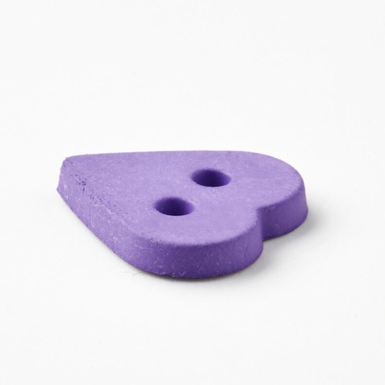 Hjerteknap [Ø 15 mm] – lavendel,  image number 2