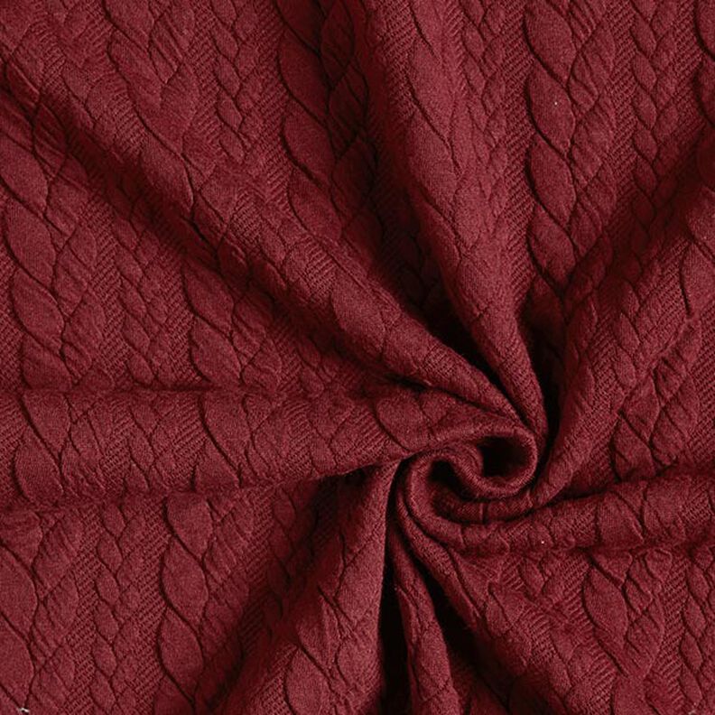 Jerseyjacquard Cloqué Fletmønster – bordeaux,  image number 3