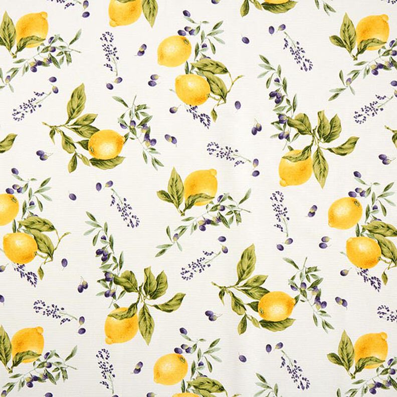 Dekorationsstof Canvas citroner – gul,  image number 1