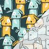 Bomuldsjersey hunde med slappe ører | Poppy Fabrics – mørkegrøn,  thumbnail number 4