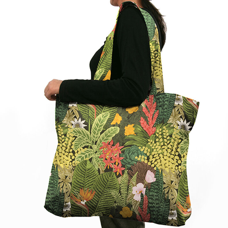 Outdoorstof Canvas eksotiske planter – mørkegrøn,  image number 9