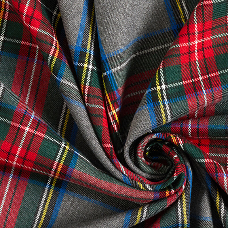 Buksestretch Skotskternet – skiffergrå/rød,  image number 3