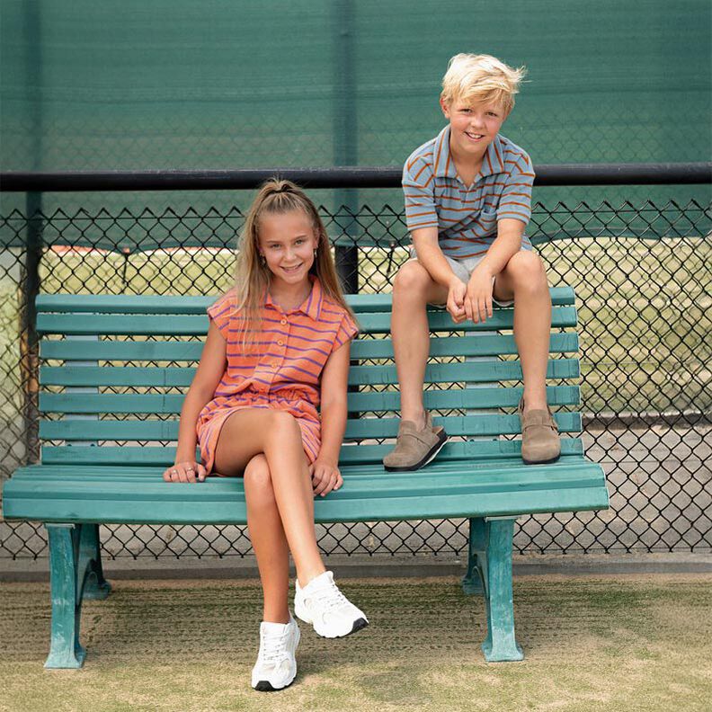 frottéjersey striber | Poppy Fabrics – pastelviolet/purpur,  image number 6