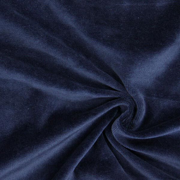 Nicki stof Ensfarvet – marineblå,  image number 1