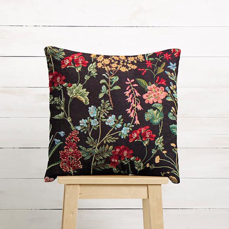 Dekorationsstof Gobelin blomstereng – sort,  image number 8