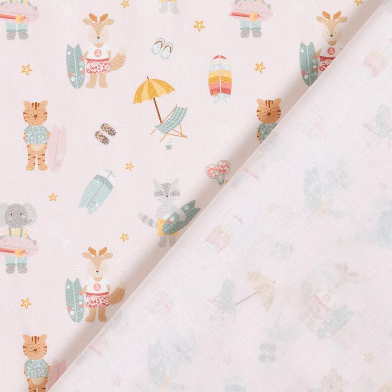 Bio-bomuldspoplin surf-dyr – rosé,  image number 4