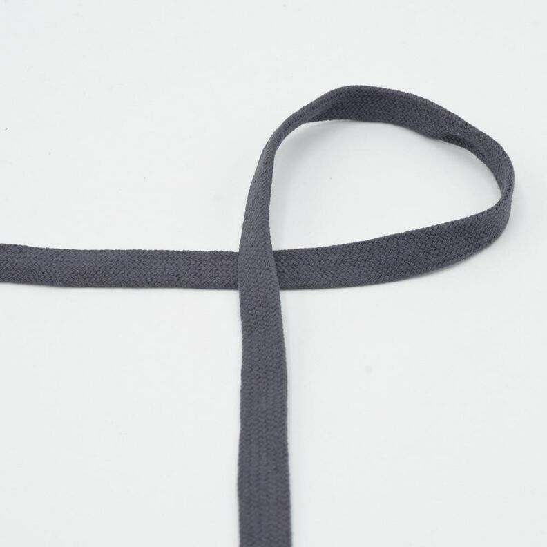 Flad kordel Hættetrøje Bomuld [15 mm] – sortbrun,  image number 1