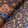 Skjortestof retroblomster og paisleymønstre – natblå/karamel,  thumbnail number 4