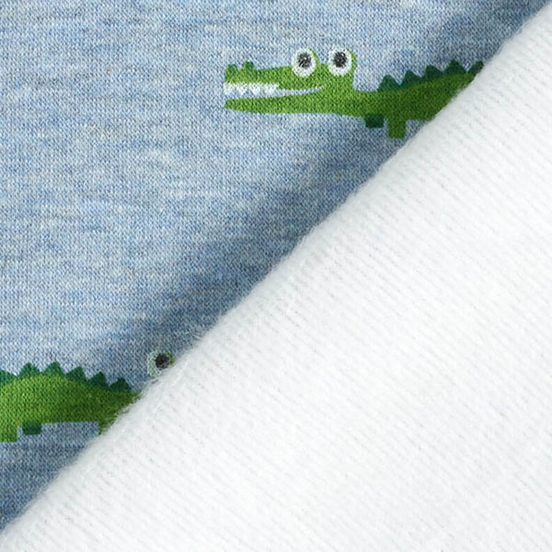 Alpefleece fræk krokodille Melange – lys jeans-blå,  image number 4