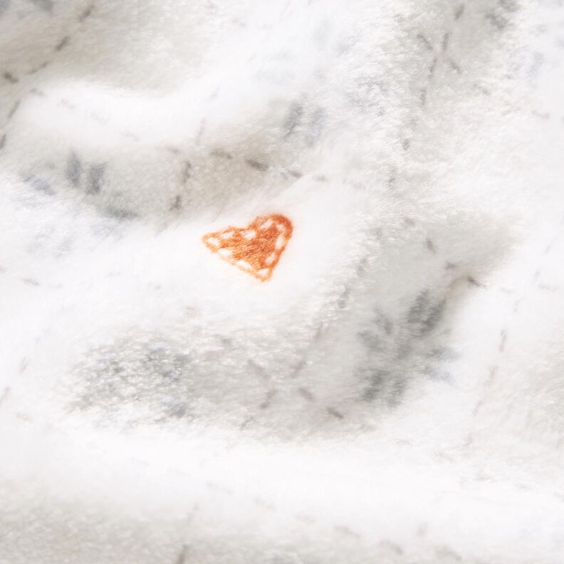 Hyggefleece diamanter og hjerter &ndash; elfenben/kobberfarvet,  image number 5