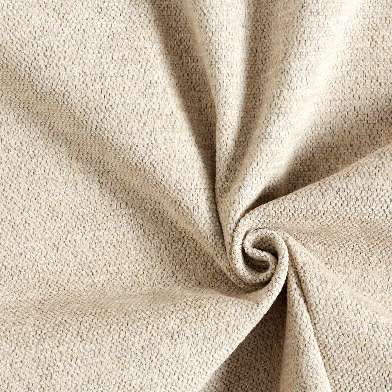 Polsterstof Chenille Melange – cashew/sølvgrå | Reststykke 80cm,  image number 1