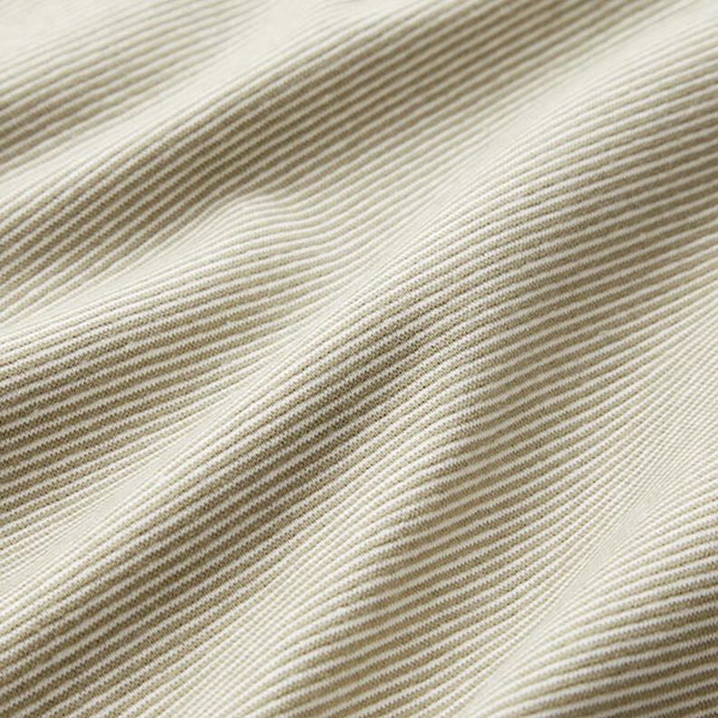 Ribvævet, rørformet stof smalle cirkler – lys olivengrøn/uldhvid,  image number 2
