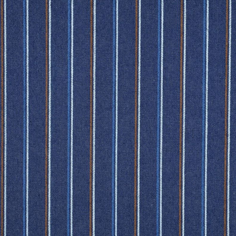 Jeans vævede striber | Poppy Fabrics – indigo,  image number 1