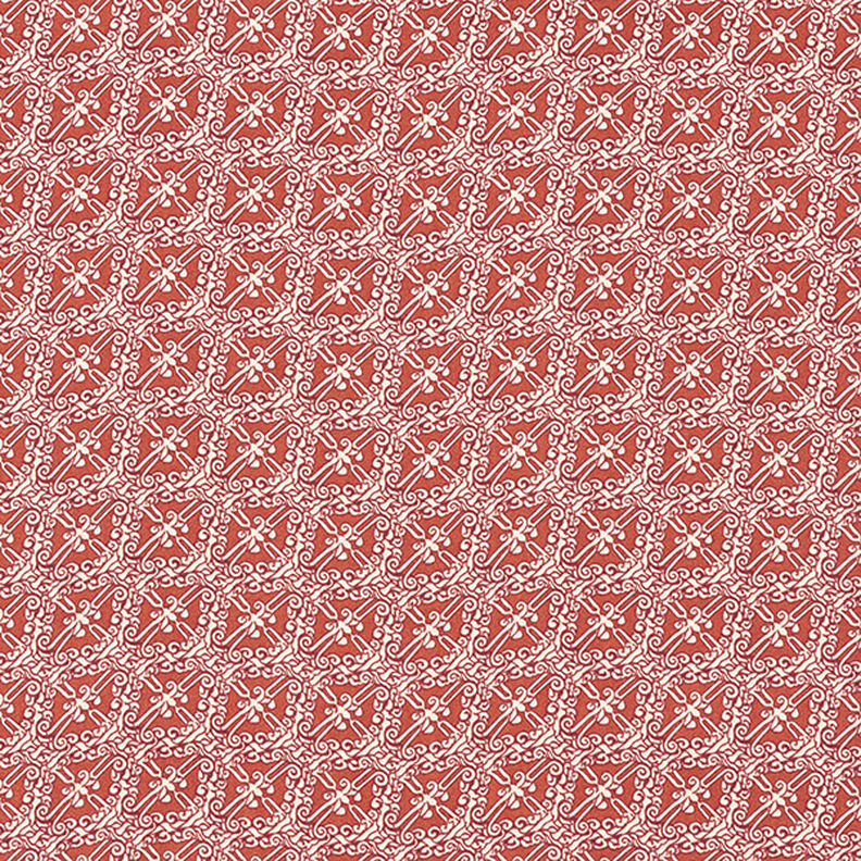 Polyestersatin paisley romber &ndash; kobberfarvet,  image number 1