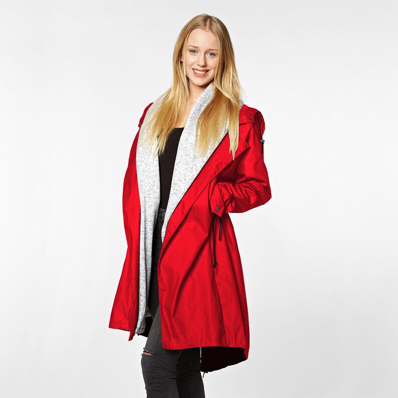 Stof til regnjakker ensfarvet – ildrød,  image number 7