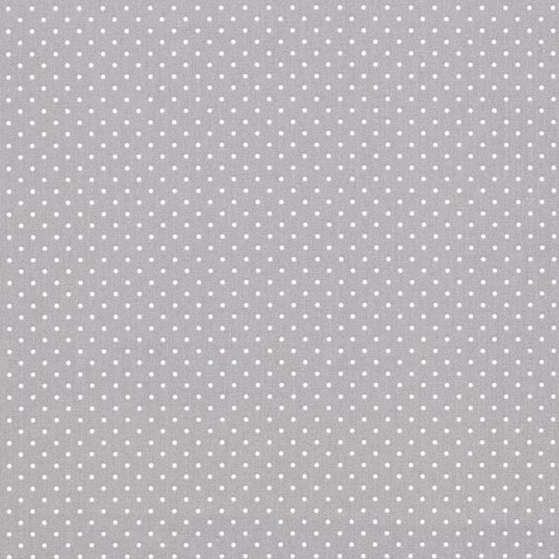 Bomuldspoplin små prikker – grå/hvid,  image number 1