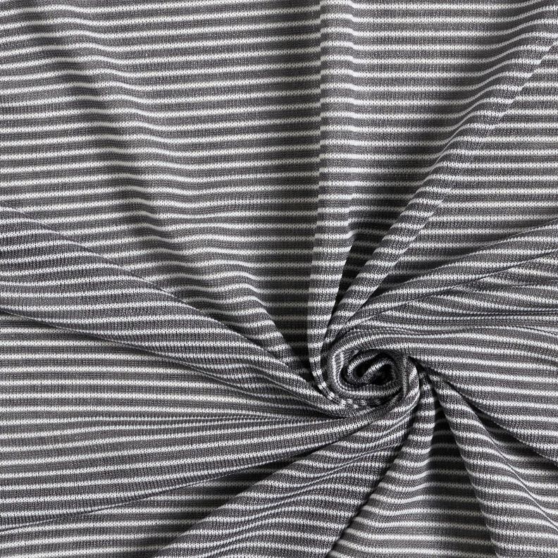 Finstrik smalle Striber – antiksølv/hvid,  image number 3