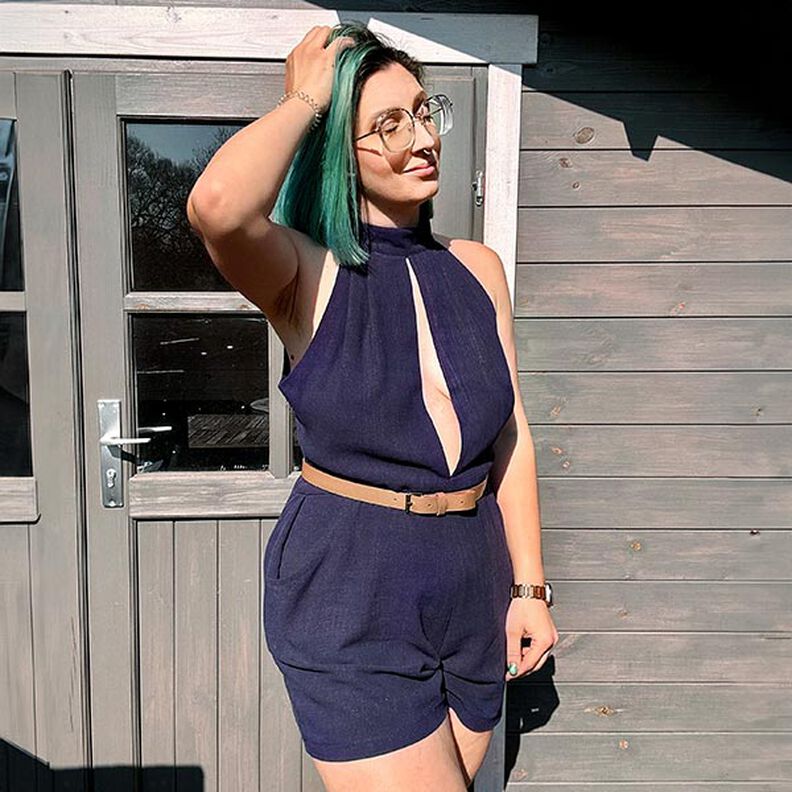 Viskose-hør soft – marineblå,  image number 11