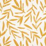 Dekorationsstof Halvpanama minimalistiske blade – sennep/natur,  thumbnail number 1