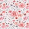 Bomuldsjersey akvarelroser – hvid/rosa,  thumbnail number 1