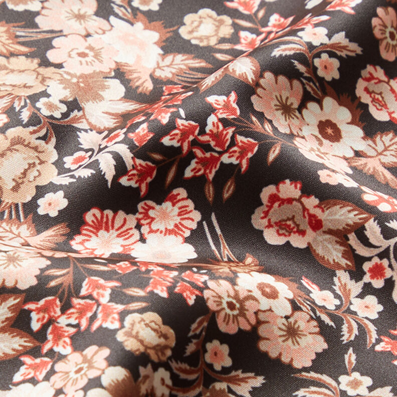 Satin yndige blomster – sort,  image number 2