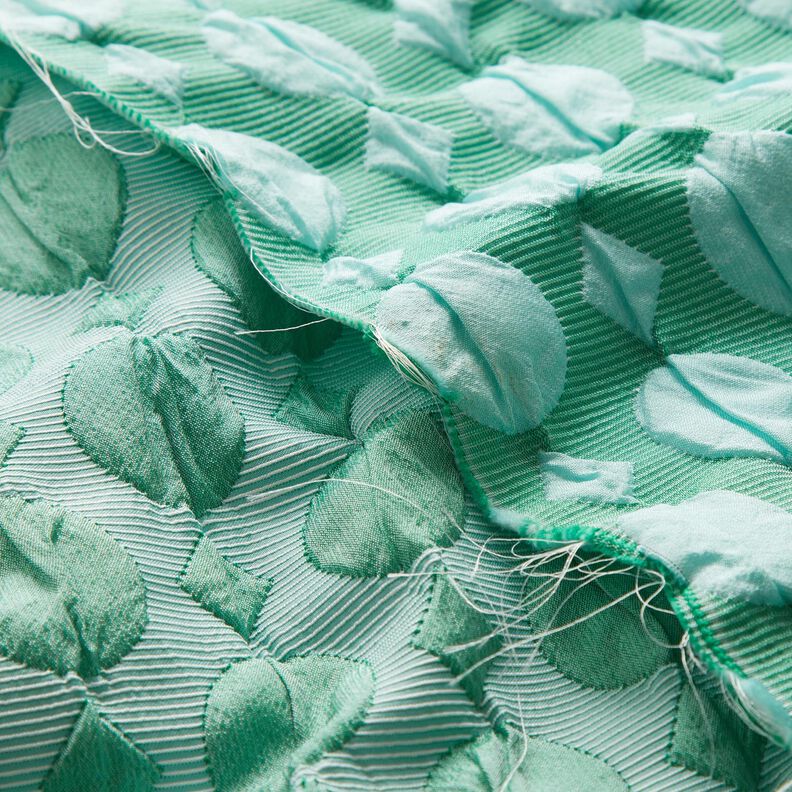 Cloqué prikker og diamantmønstre – salvie/isblå,  image number 5