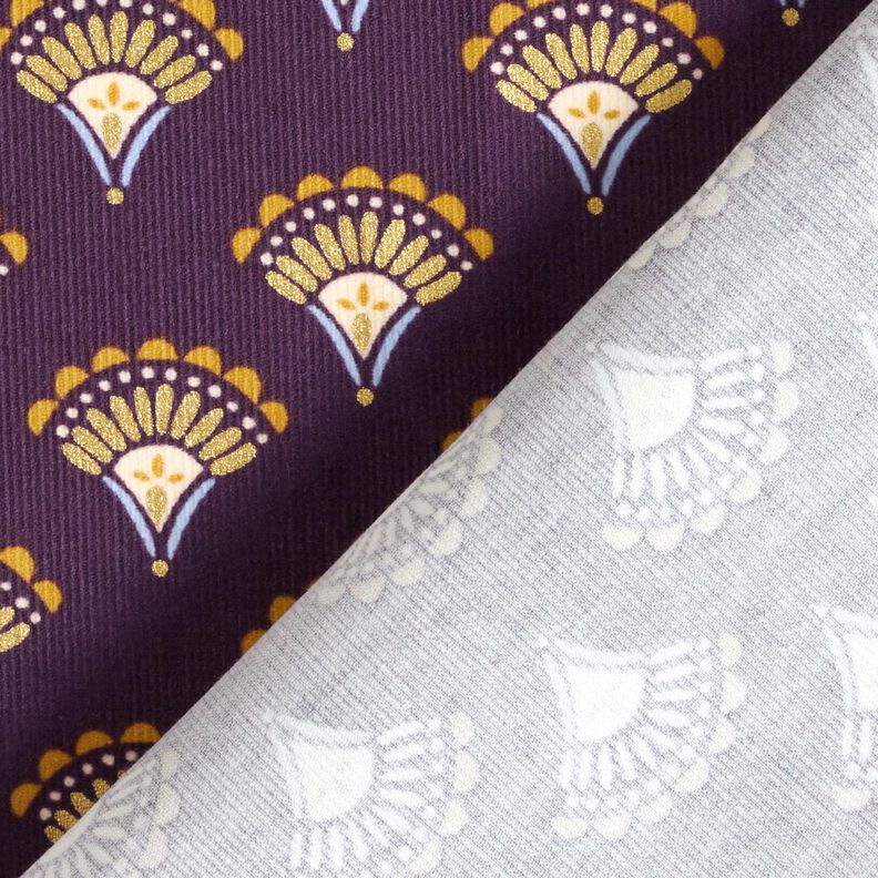 Babyfløjl Glittervifter – aubergine,  image number 4