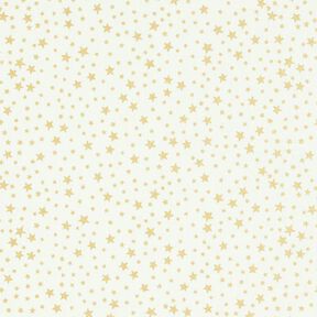 Bomuldsstof Cretonne Julestjernehimmel lille – hvid, 