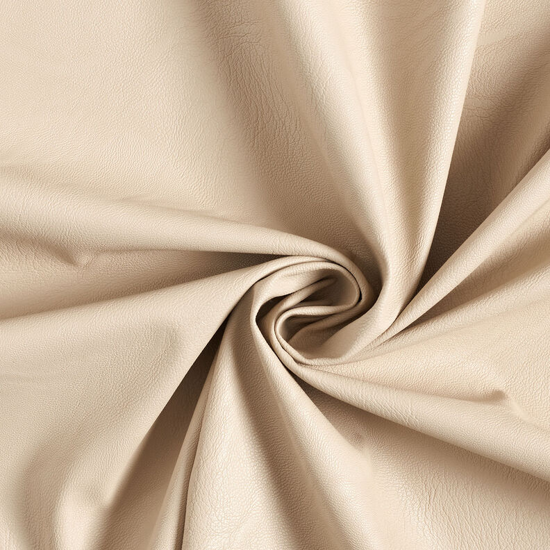 Imiteret skind stretch ensfarvet – beige,  image number 1