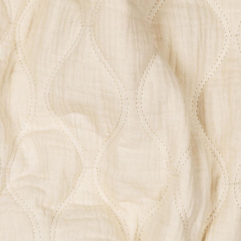 Quiltstof Musselin bølger – uldhvid,  image number 2
