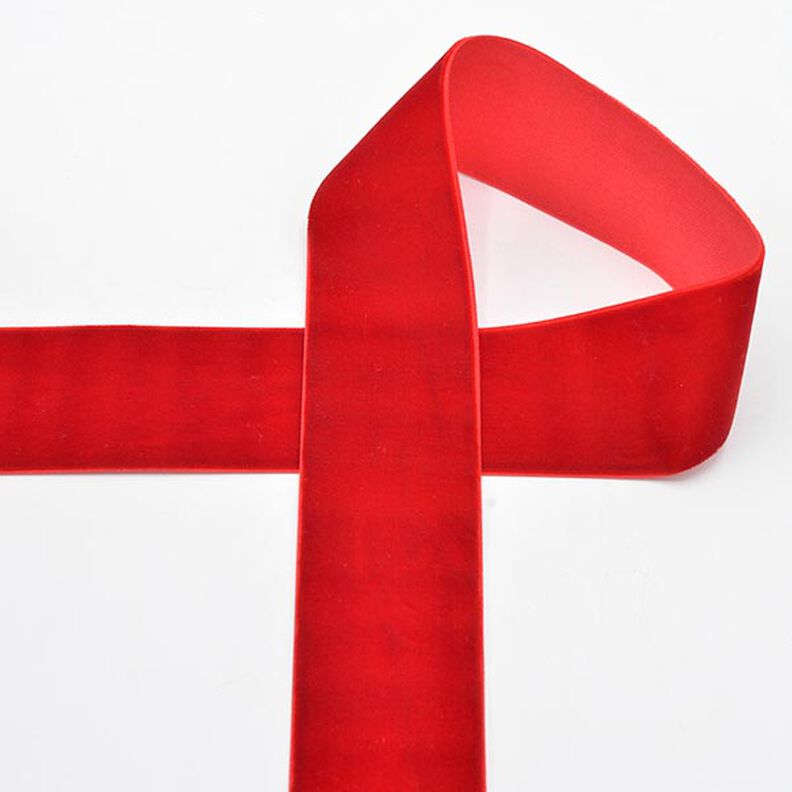 Fløjlsbånd [36 mm] – rød,  image number 1