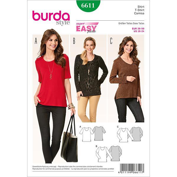 Shirt, Burda 6611,  image number 1