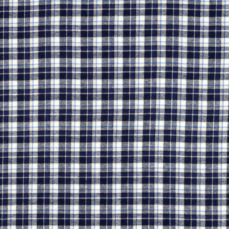 Bomuldsflonel små tern – marineblå/uldhvid,  image number 1