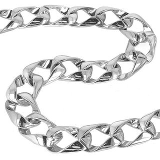 Kæde [ Bredde: 25 mm ] – sølv metallisk, 