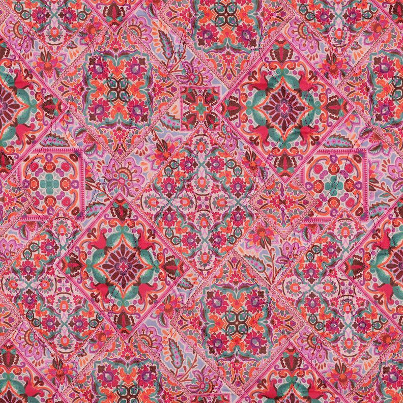 Quiltstof Doubleface romber | Poppy Fabrics – intens pink/mørkegrøn,  image number 4