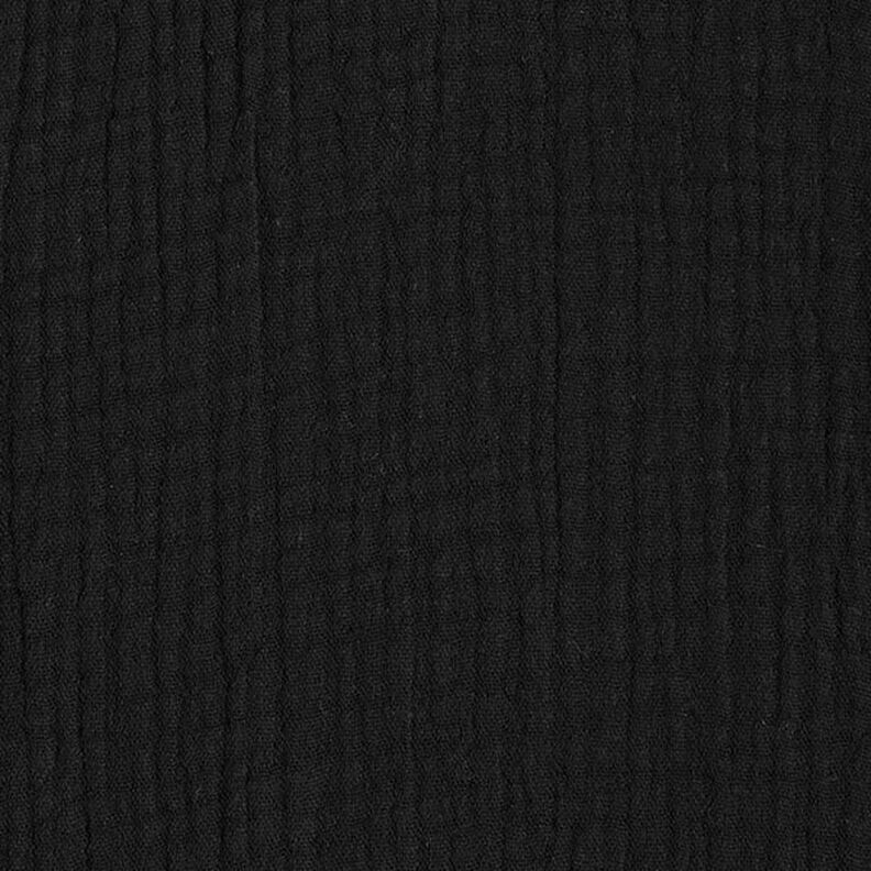 GOTS Trelags bomulds-musselin – sort,  image number 4