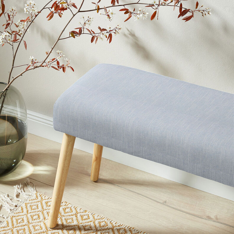 Dekorationsstof Halvpanama let struktur – lyseblå/lysebeige,  image number 7