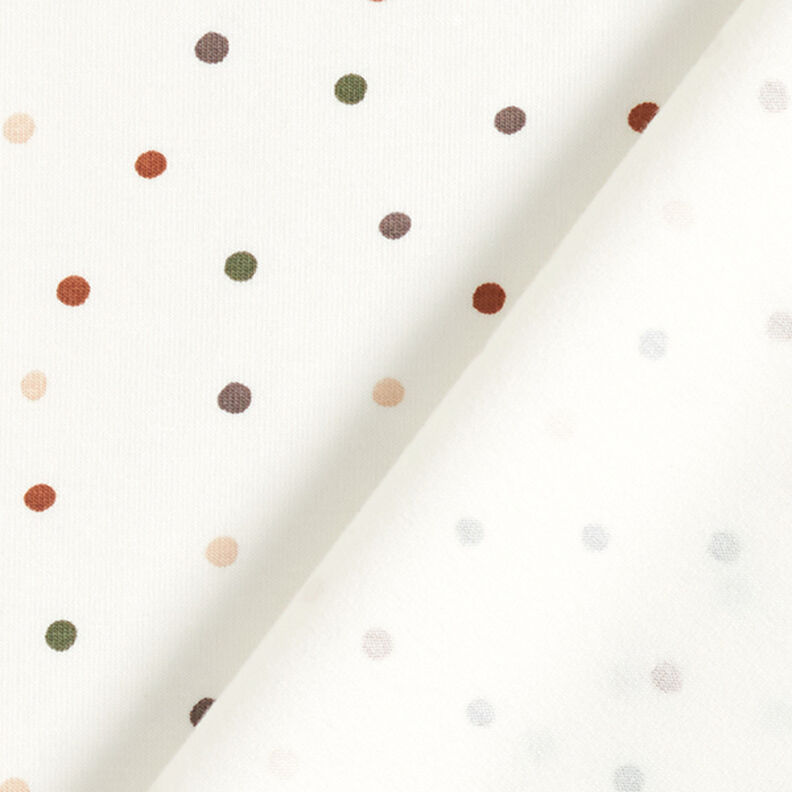 Bomuldsjersey farvede prikker – uldhvid,  image number 4