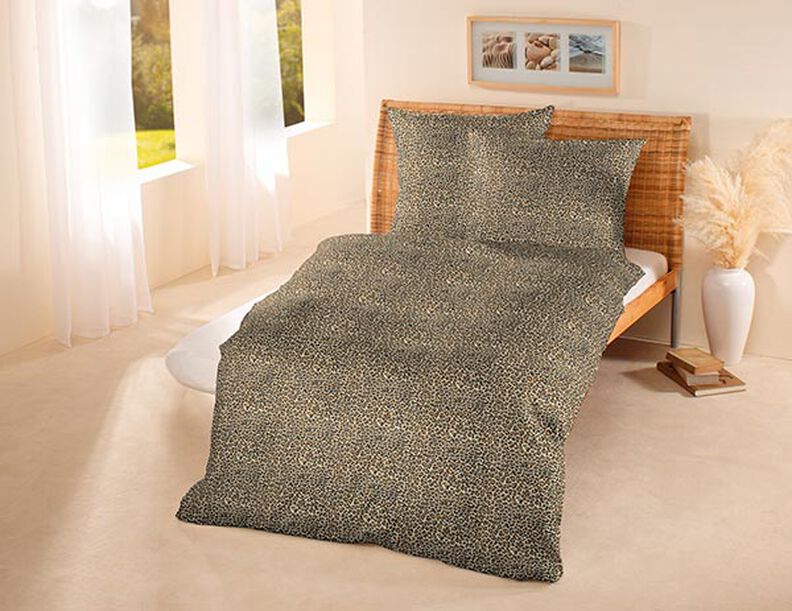 Dekorationsstof Bomuldssatin Leomønster – brun,  image number 6