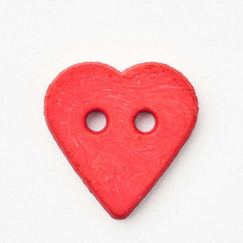 Hjerteknap [Ø 15 mm] – chili,  image number 1