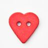 Hjerteknap [Ø 15 mm] – chili,  thumbnail number 1