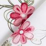 Bomuldspoplin Broderi blomsterbuketter – hvid/bær,  thumbnail number 4